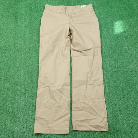 NWT DICKIES FOR WOMENS RELAXED FIT TAN PANTS WOMENS SIZE 12/34 12 34 NEW! - Picture 1 of 10